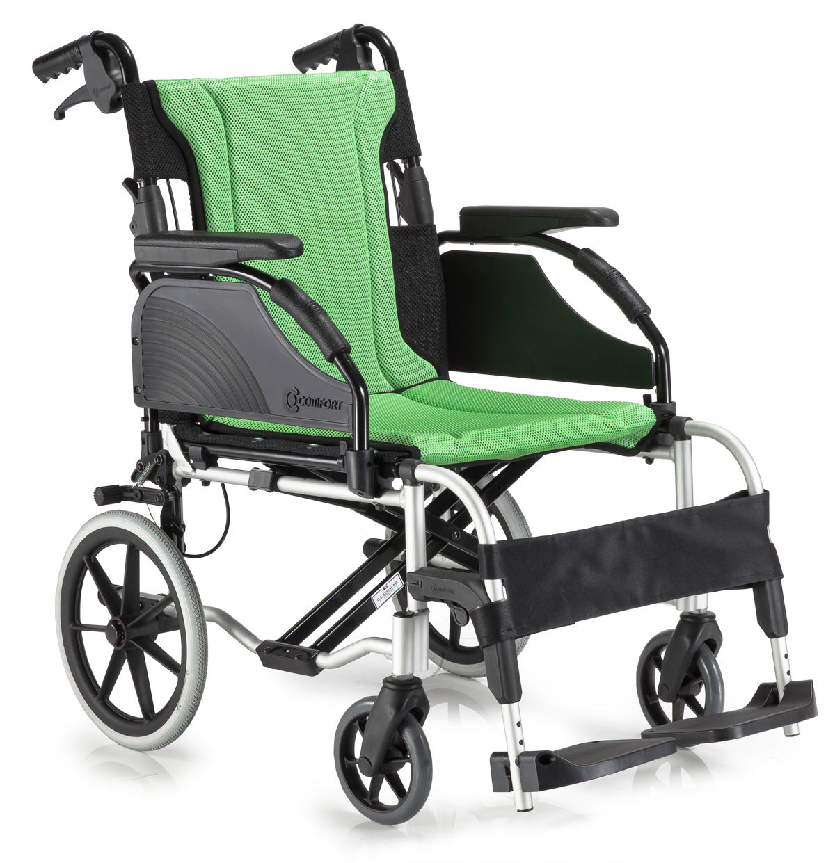 Comfort aluminum transport wheelchair